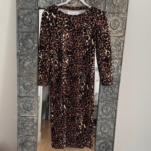 Sonnet James Leopard Print Midi Dress